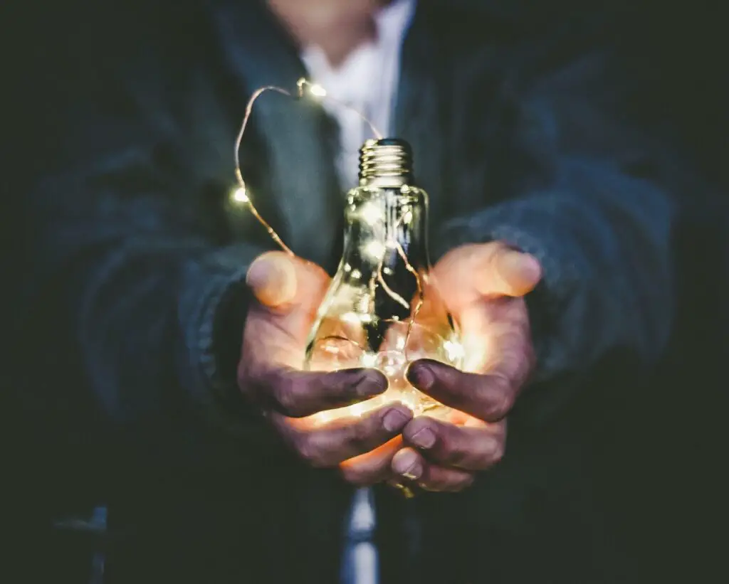 Light bulb for ideas