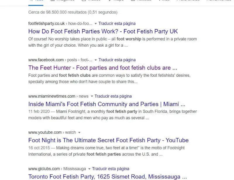 Foot fetish search