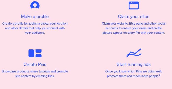 steps to start on pinterest