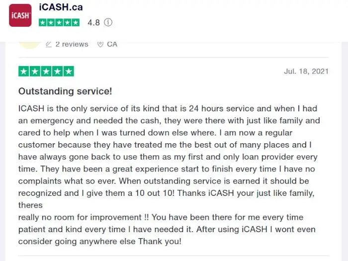 Icash trustpilot review