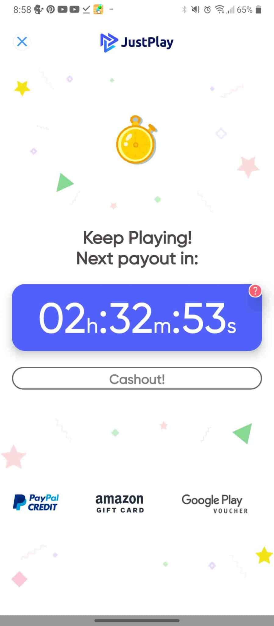 justplay app coin value
