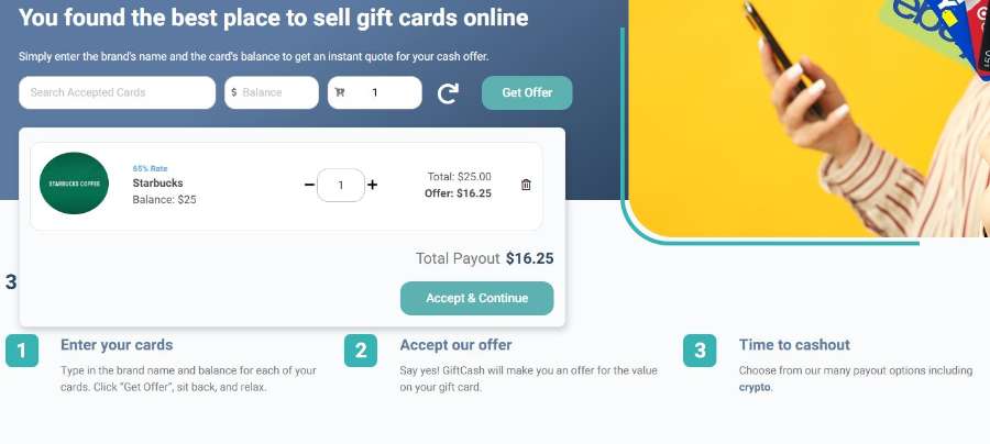 Giftcash is another alternative to sell gift cards