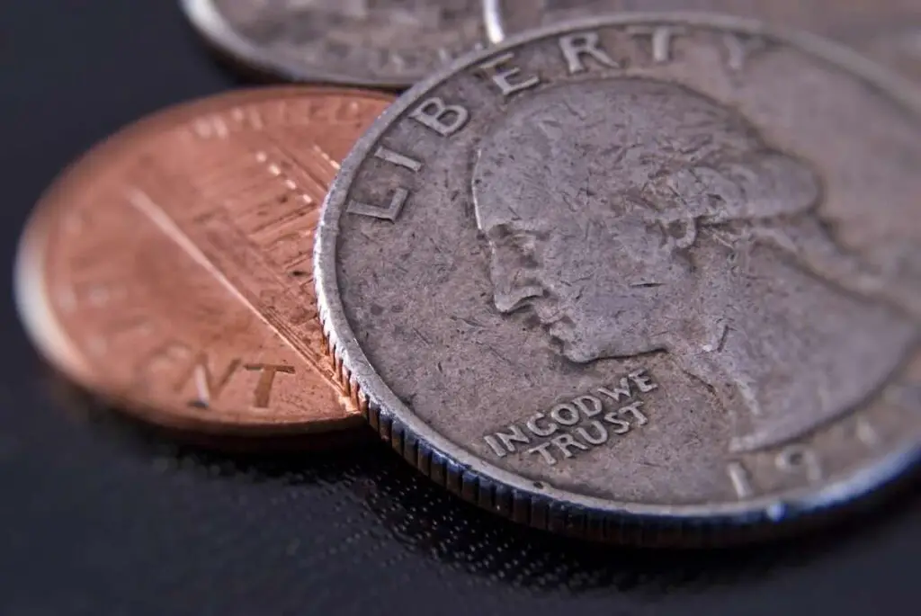 pennies face in god we trust
