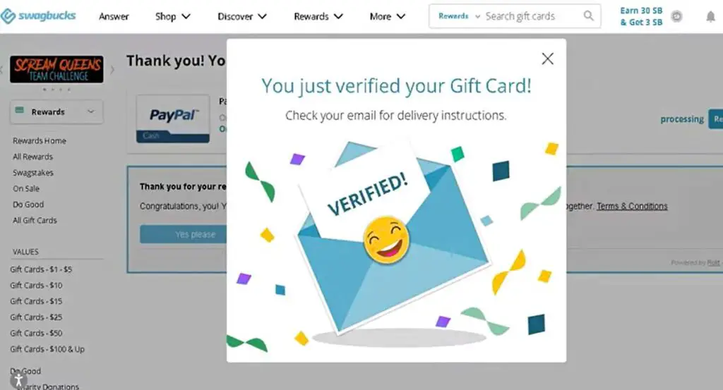 swagbucks to paypal intructions to cash out