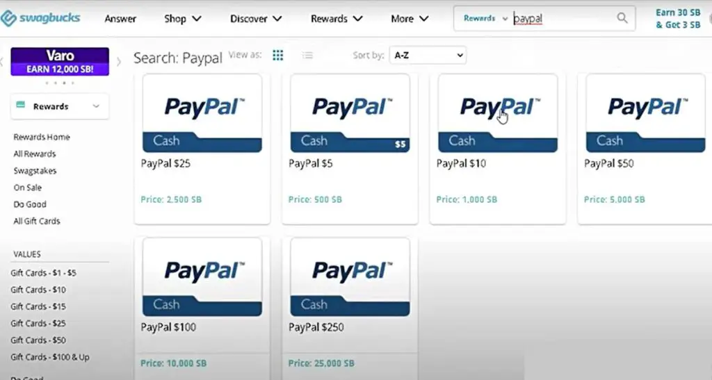 swagbucks to paypal cash out